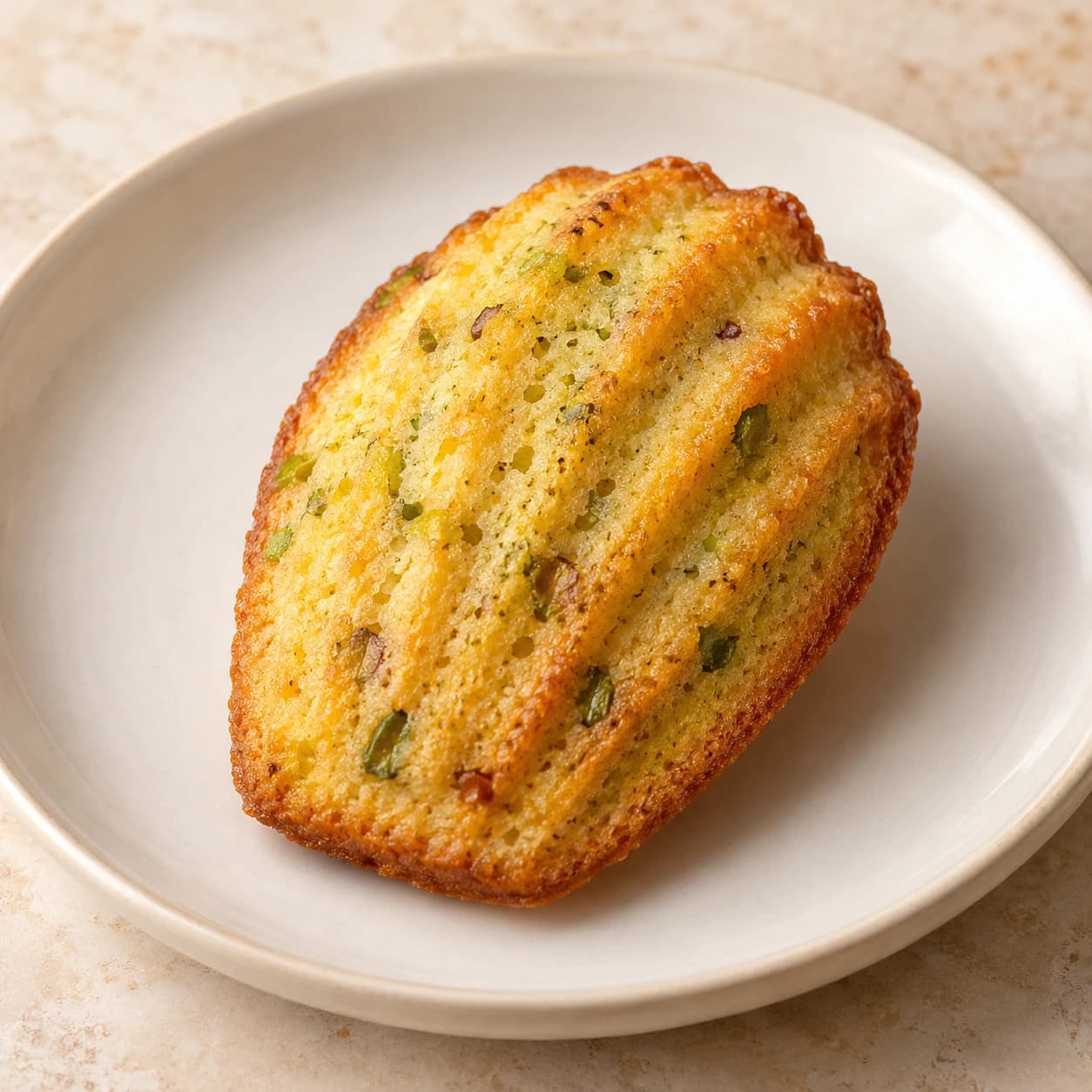 Pistachio Lemon Madeleine Cookie